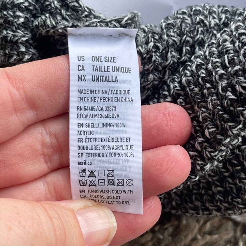 American Eagle NWT waffle work wear lightning gray beanie hat